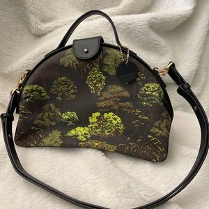 Kate Spade Saturday black green trees crossbody
